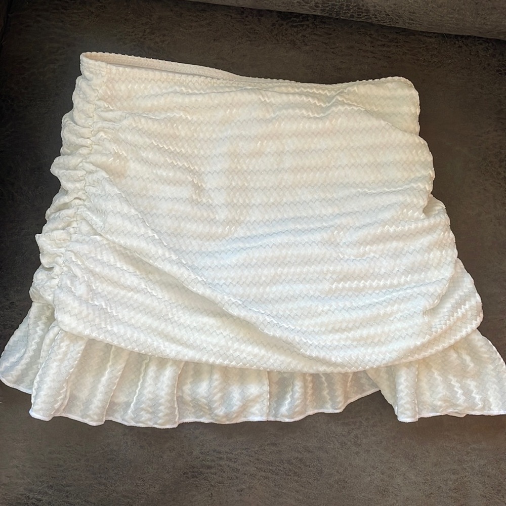 White cover up skirt